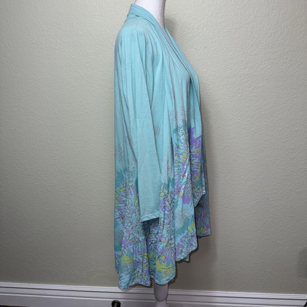 A Walk in the Park Longline Duster M* Coastal Grandmother Artsy Boho Layer - Picture 2 of 5